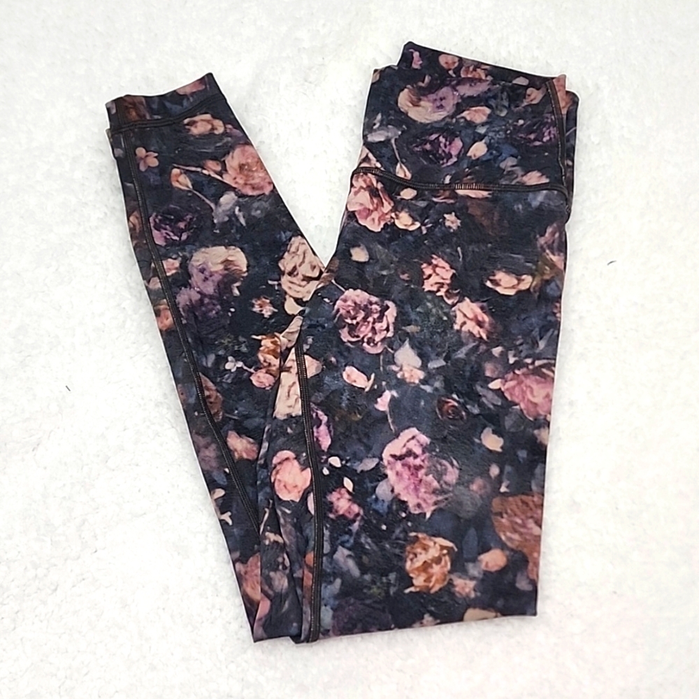 Lululemon fast and free high rise floral leggings